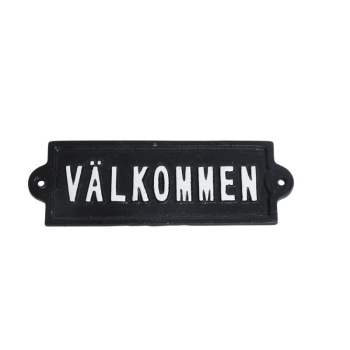 Skylt Välkommen 20,5x7 cm Produktkategori: Skyltar. Köp hos Byggnadsvardskompaniet.se