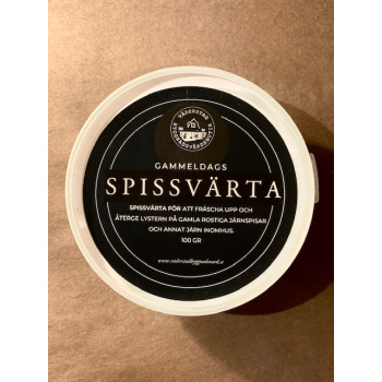 Gammeldags spissvärta 200 ml Produktkategori: Eldstäder. Köp hos Byggnadsvardskompaniet.se