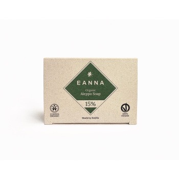Tvål, Aleppo, 15%, Cosmos Organic, Eanna. 200 gr. Produktkategori: Fast Tvål. Köp hos Byggnadsvardskompaniet.se