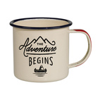 Emaljmugg – Gul “The Adventure Begins” Produktkategori: Hemliv. Köp hos Byggnadsvardskompaniet.se